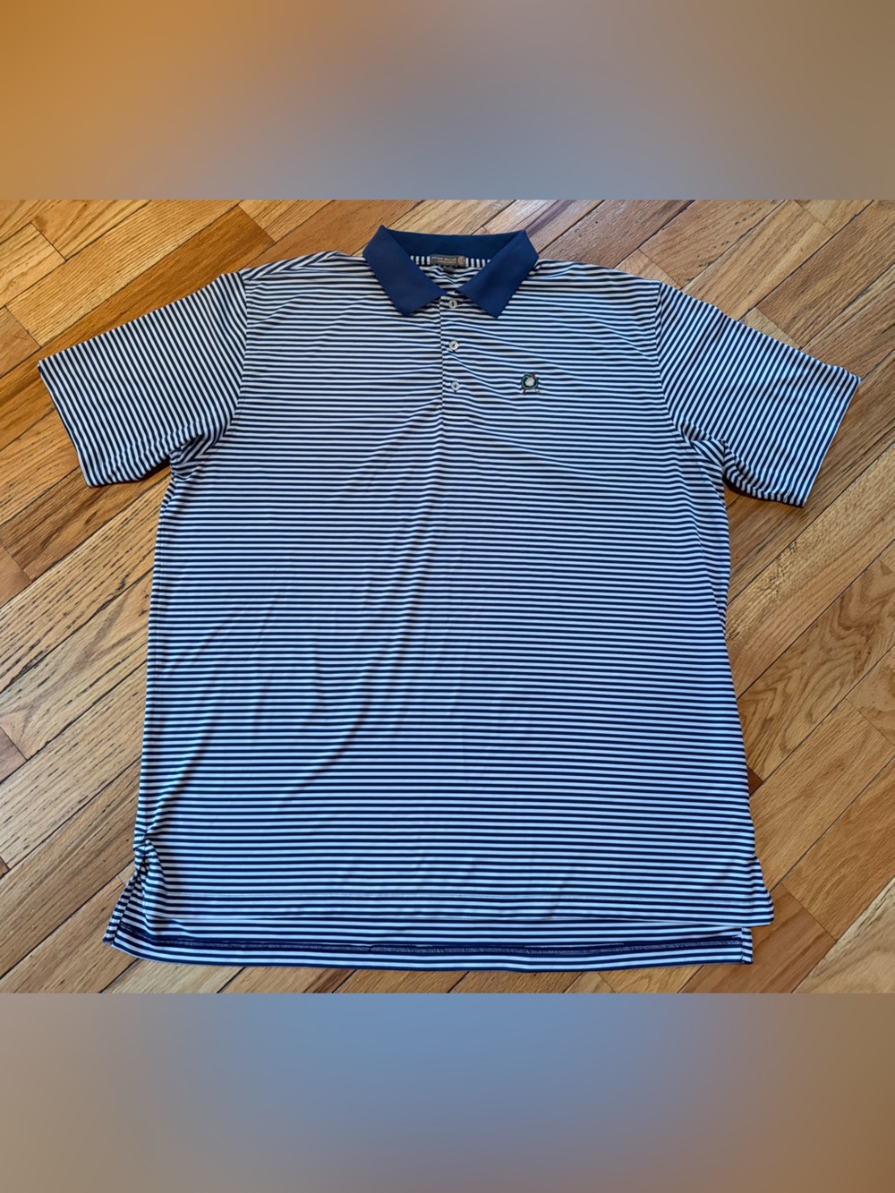 PETER MILLAR Indian Head Golf Club Summer Comfort Golf Polo Blue/White Size XXL - Picture 2 of 13